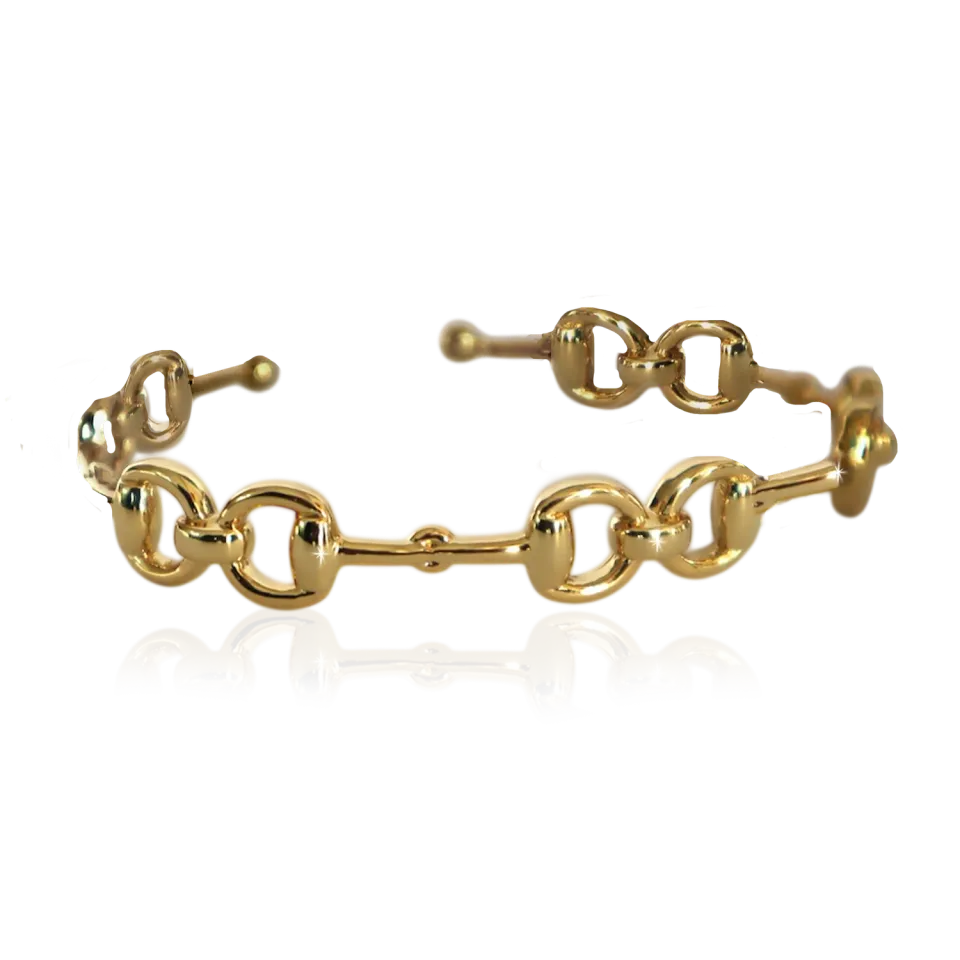 IOAKU Horsebit Pattern Cuff armbånd justerbar