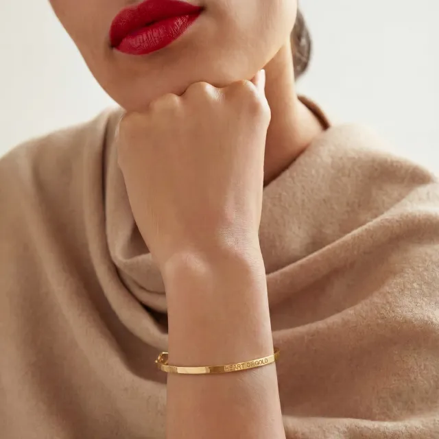 IOAKU Heart of Gold cuff armbånd gull vanntett