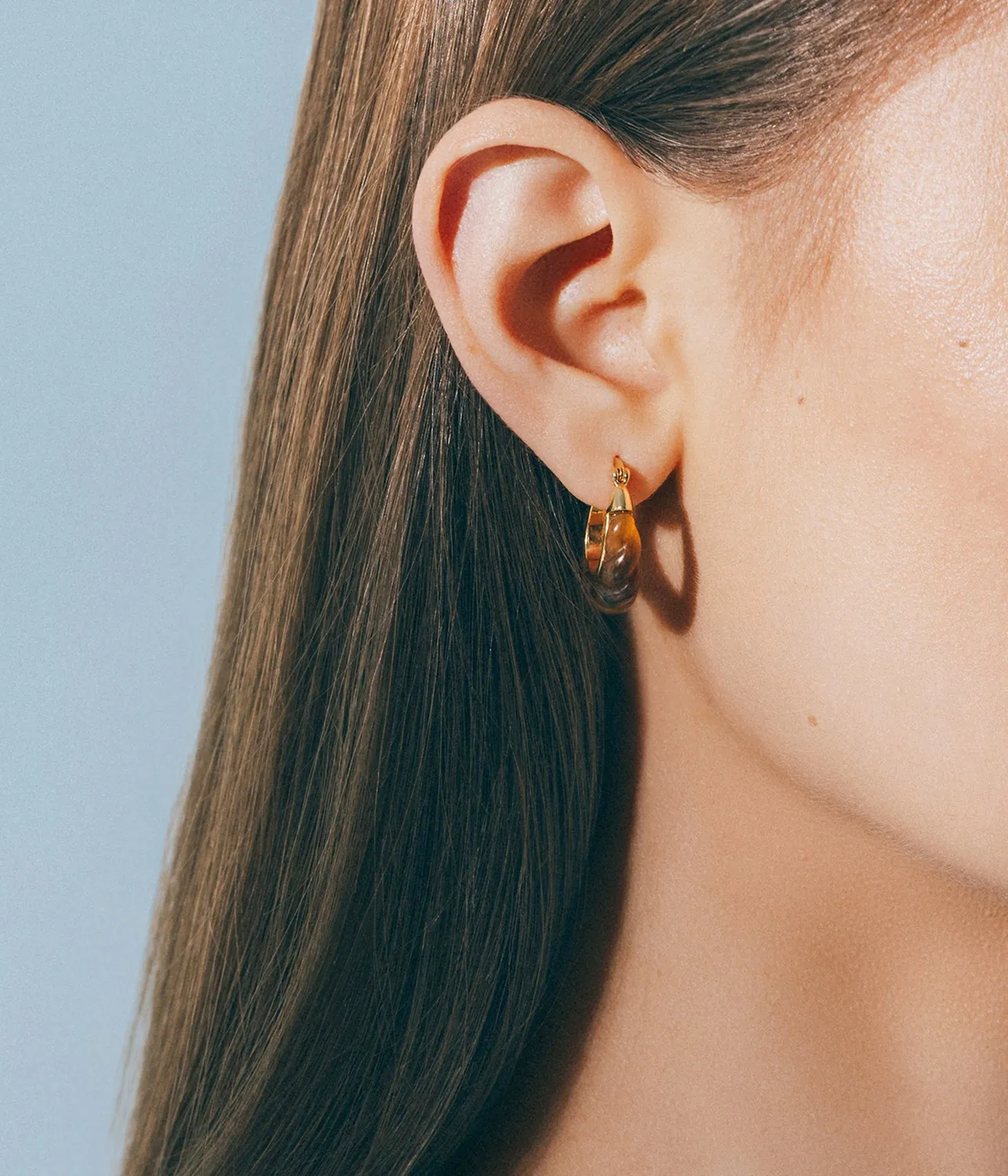 Loren Hope Alani øredobber tortoise 2,2 cm hoops