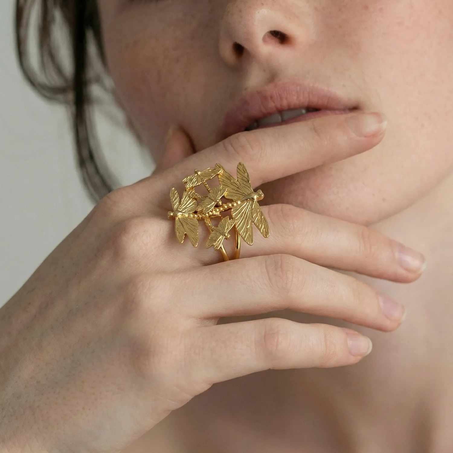 IOAKU Dragonfly Reborn multi ring sølv 3 g