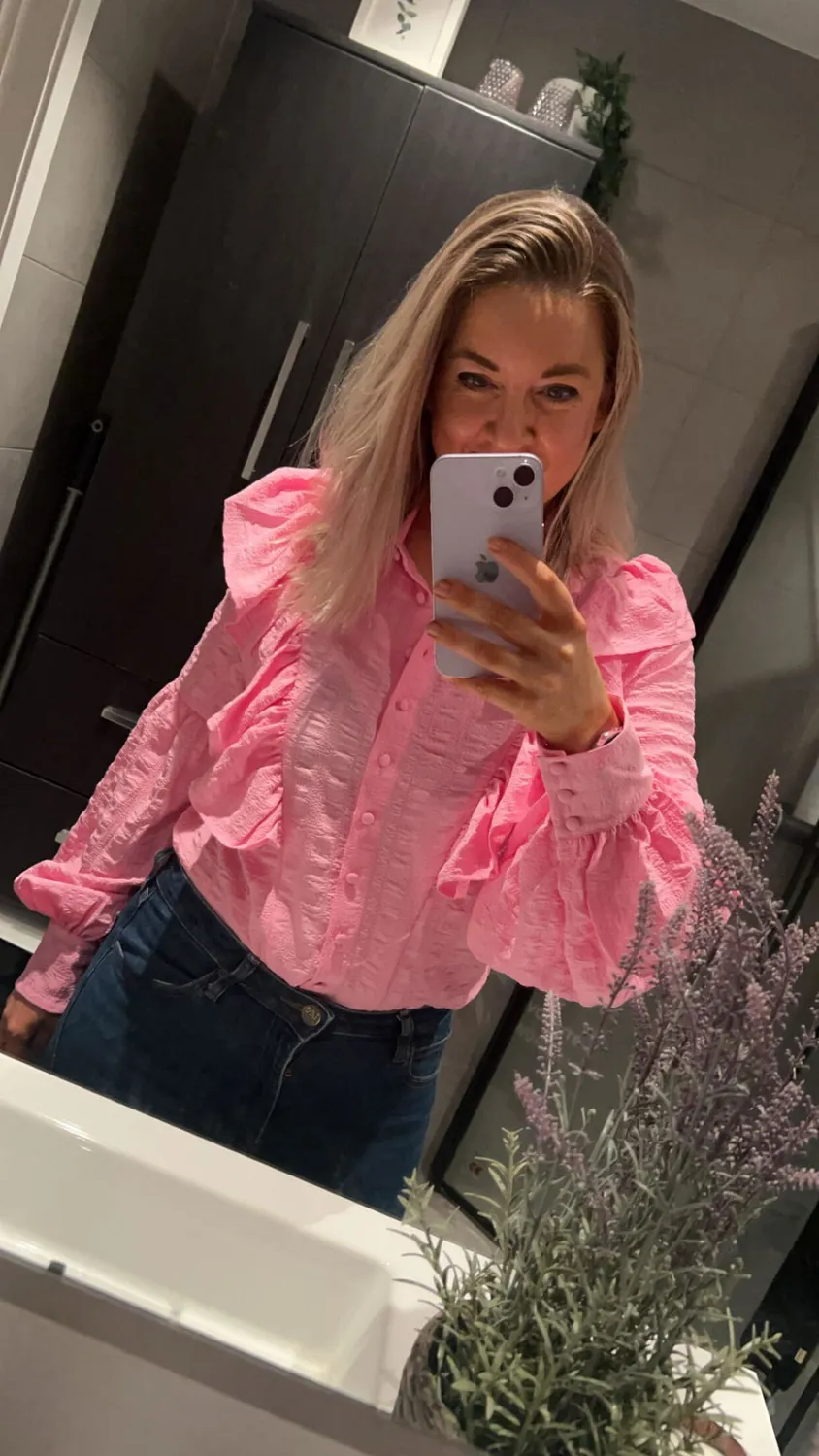 Janne Formoe Tarommetblusen bluse Pink sval