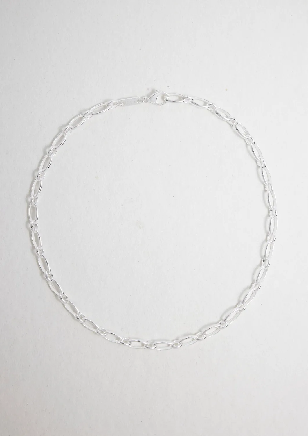Studio Bille Oval Rolo halskjede 45 cm sølv klassisk