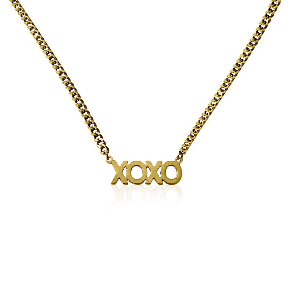 IOAKU XOXO Statement Chain halskjede gull