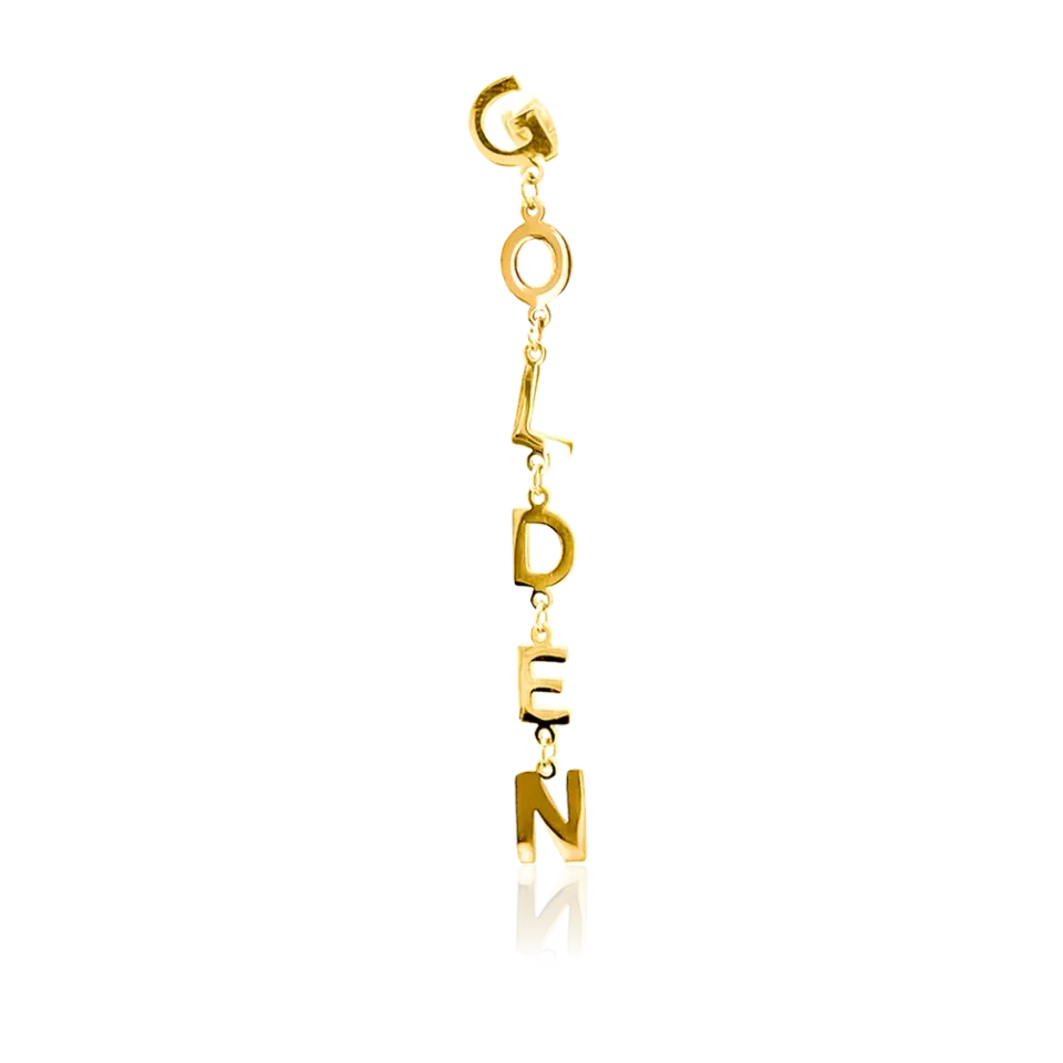 IOAKU Statement Quote øredobb Golden gull singel