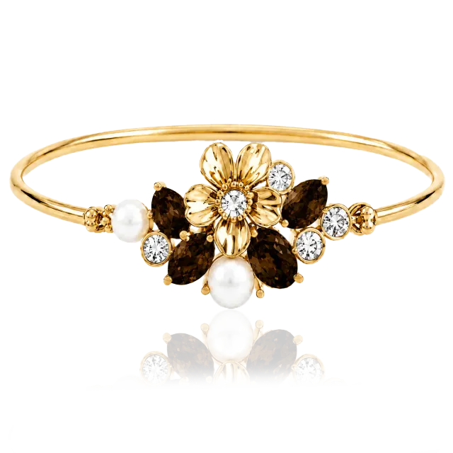 IOAKU La Fleur Garden Cuff armbånd espresso 16 cm