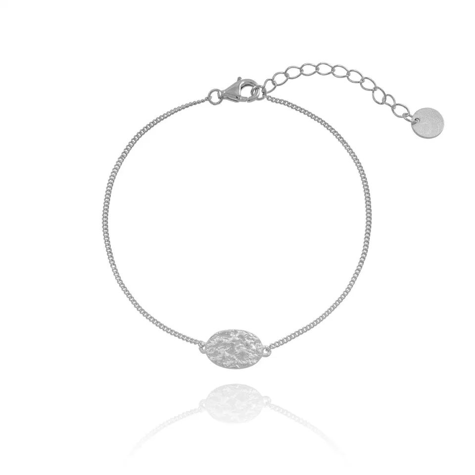 Wioga Greta B-8023-S armbånd sølv ovalt anheng