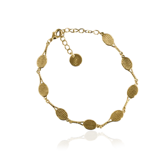 IOAKU Multi Tennis Racket Chain armbånd gull