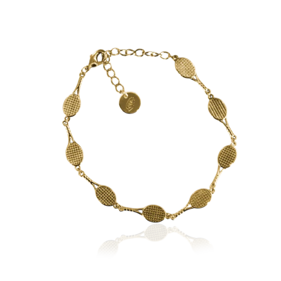 IOAKU Multi Tennis Racket Chain armbånd gull