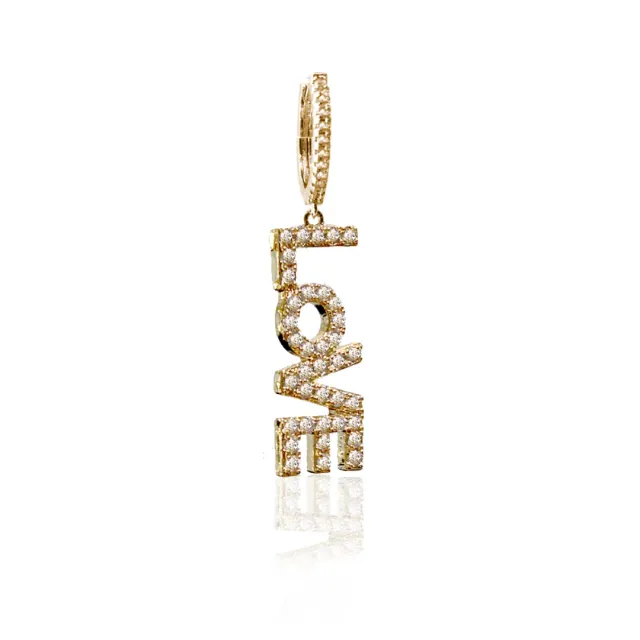 IOAKU Statement Sparkle Hoop øredobb Peace 1 stk
