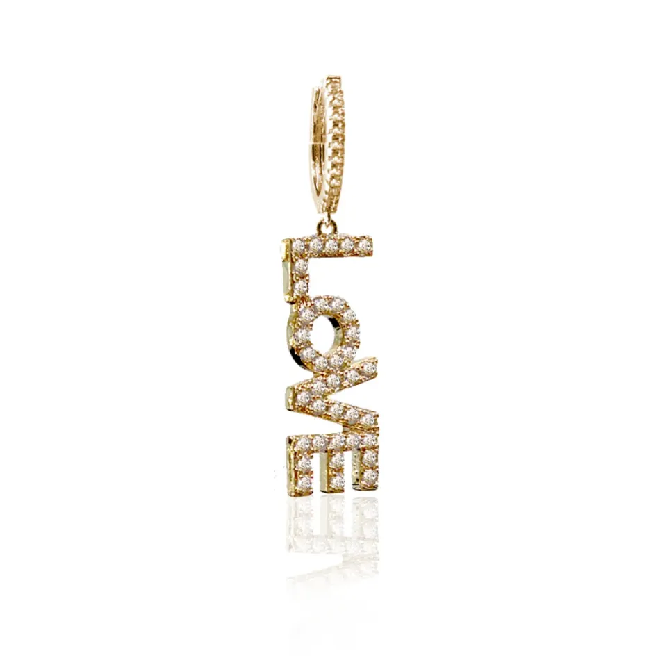 IOAKU Statement Sparkle Hoop øredobb Peace 1 stk