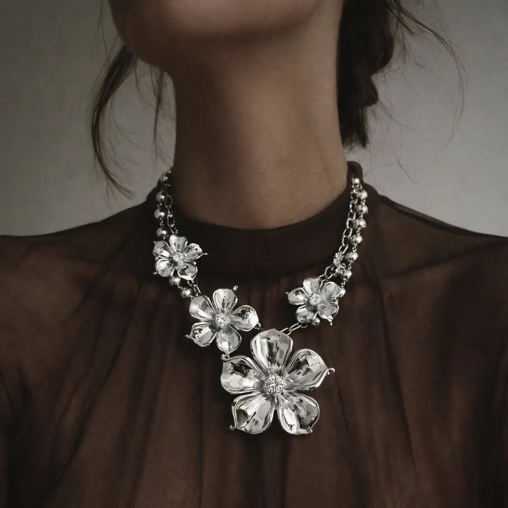 IOAKU La Fleur Field halssmykke gull statement