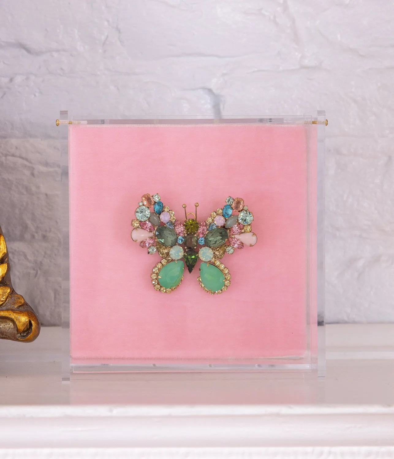 Loren Hope Butterfly Medium brosje Rose Opal unik