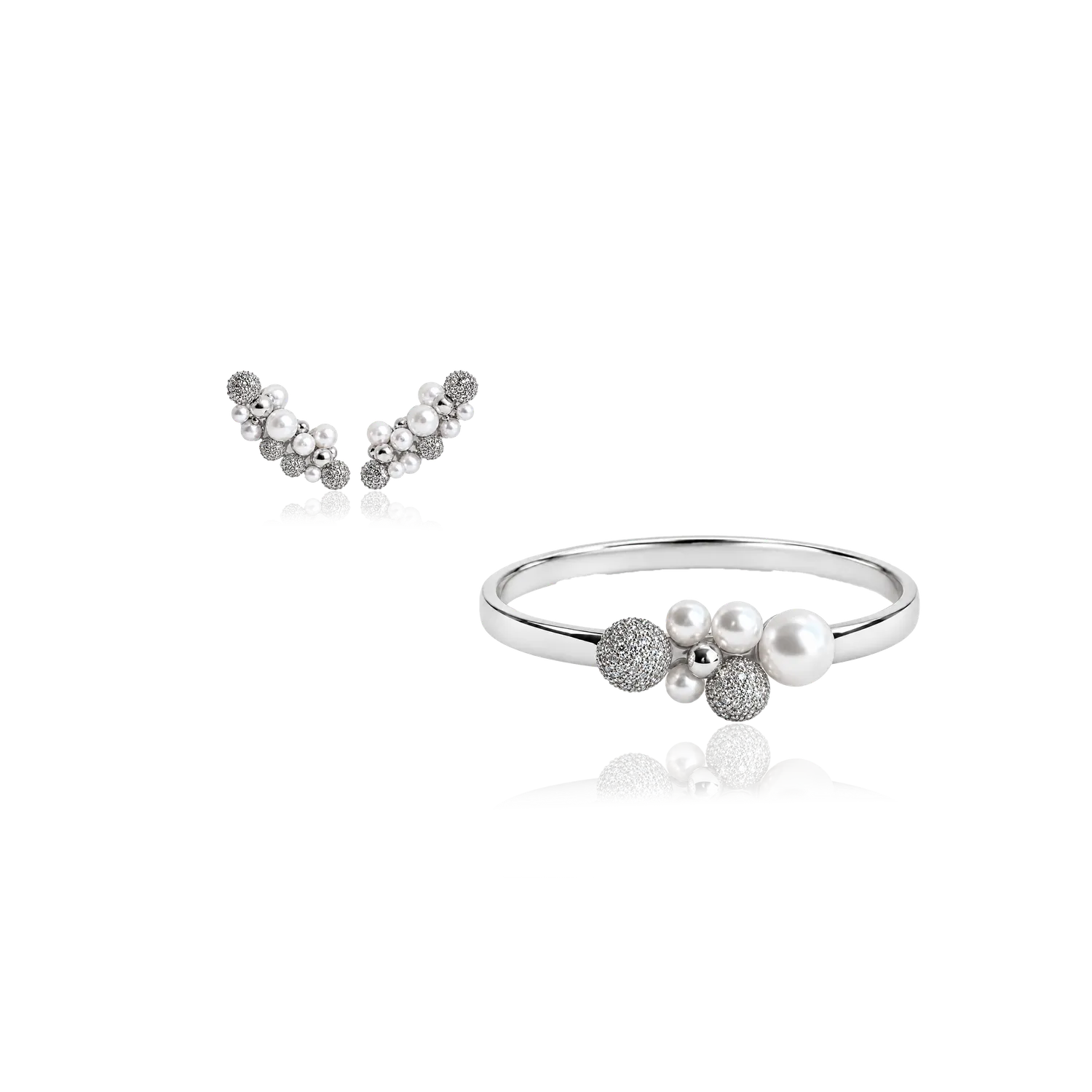 IOAKU Berry Petite Cuff Multi Studs armbåndsett gull XS/S