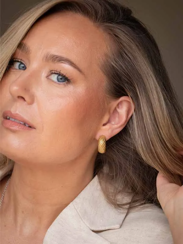 pfg Stockholm Loreen øredobber gull rustfritt stål