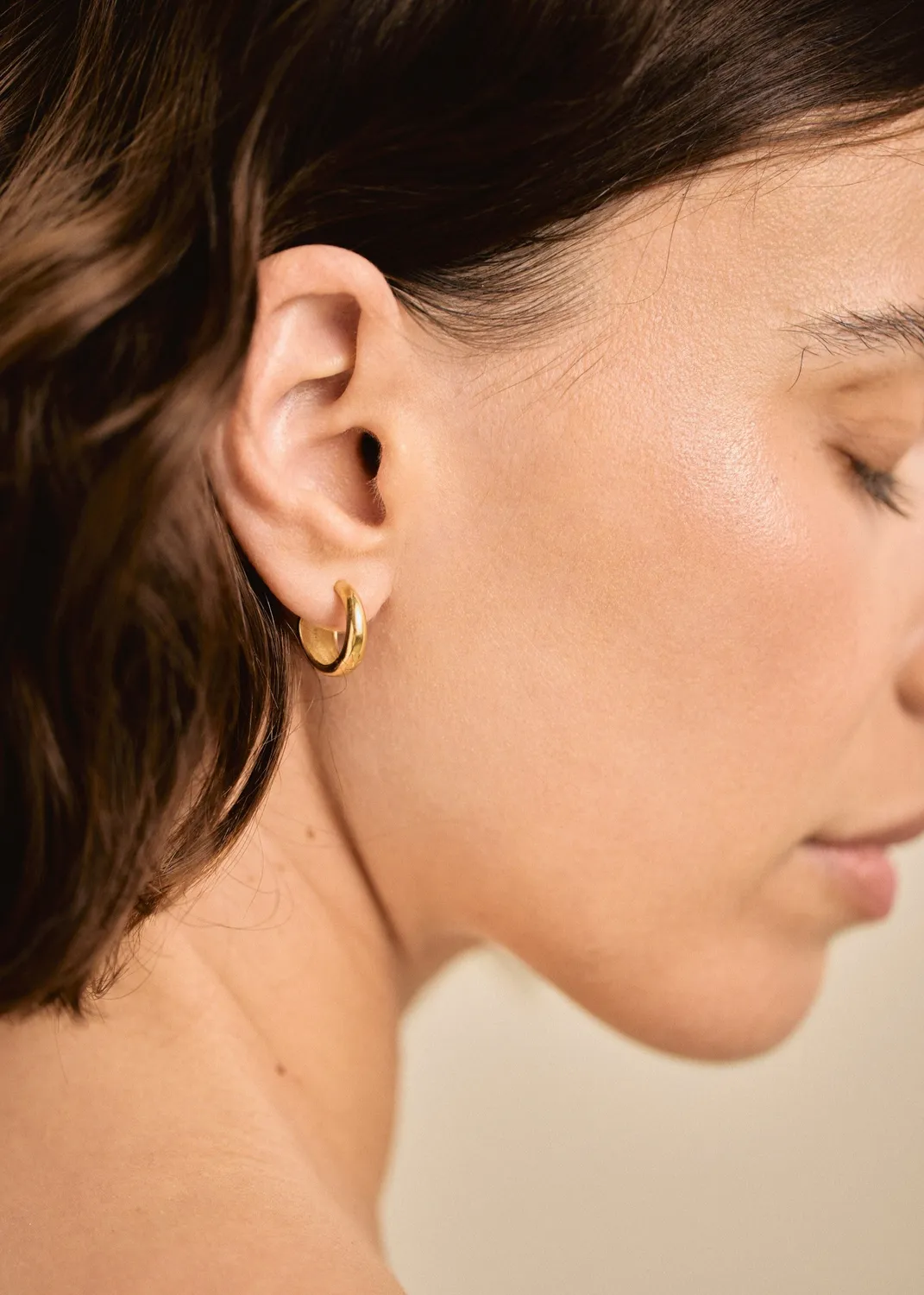 Studio Bille Blanche Hoops øreringe sølv 2 cm