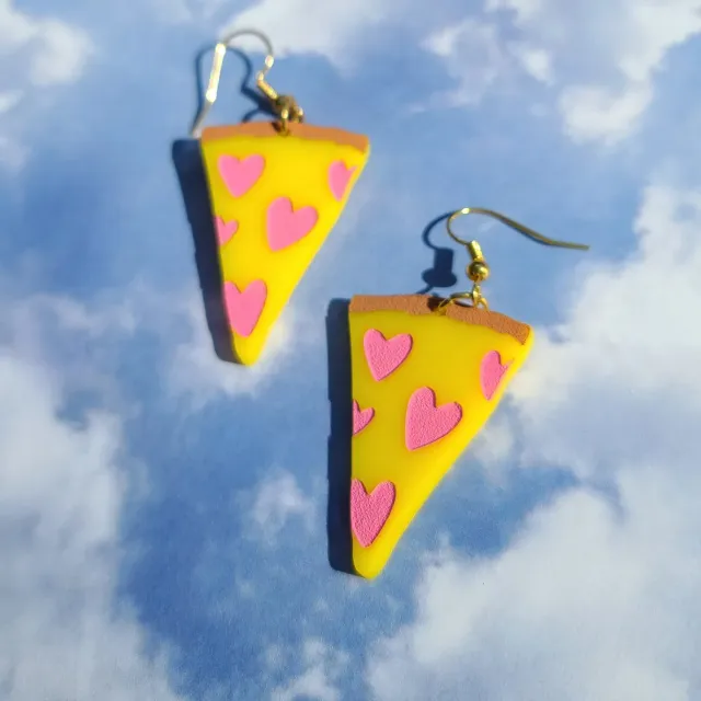 MiniKitty Pizza Slices Heart Pepperoni øredobber hypoallergene