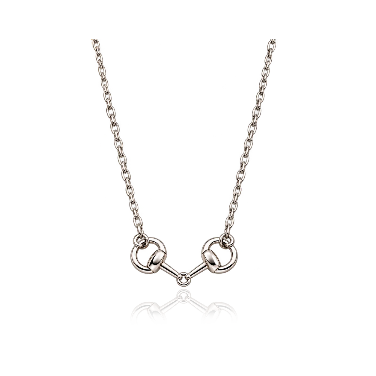 IOAKU Horsebit Plain Pendant halskjede gull hestebitt