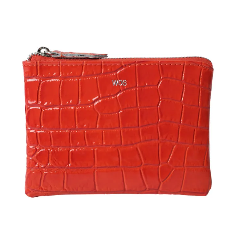 Wos Keeper lommebok skinn oransje snake