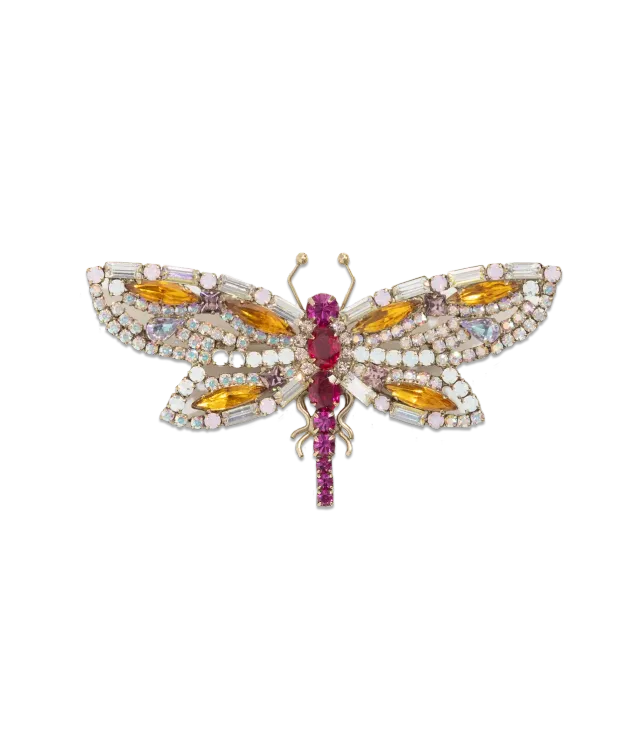 Loren Hope Ruby Radiant Dragonfly brosje multi