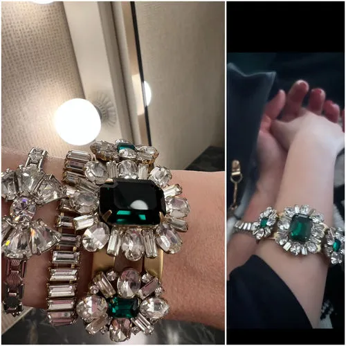 Loren Hope Grand Dame Cuff armbånd smaragd gull