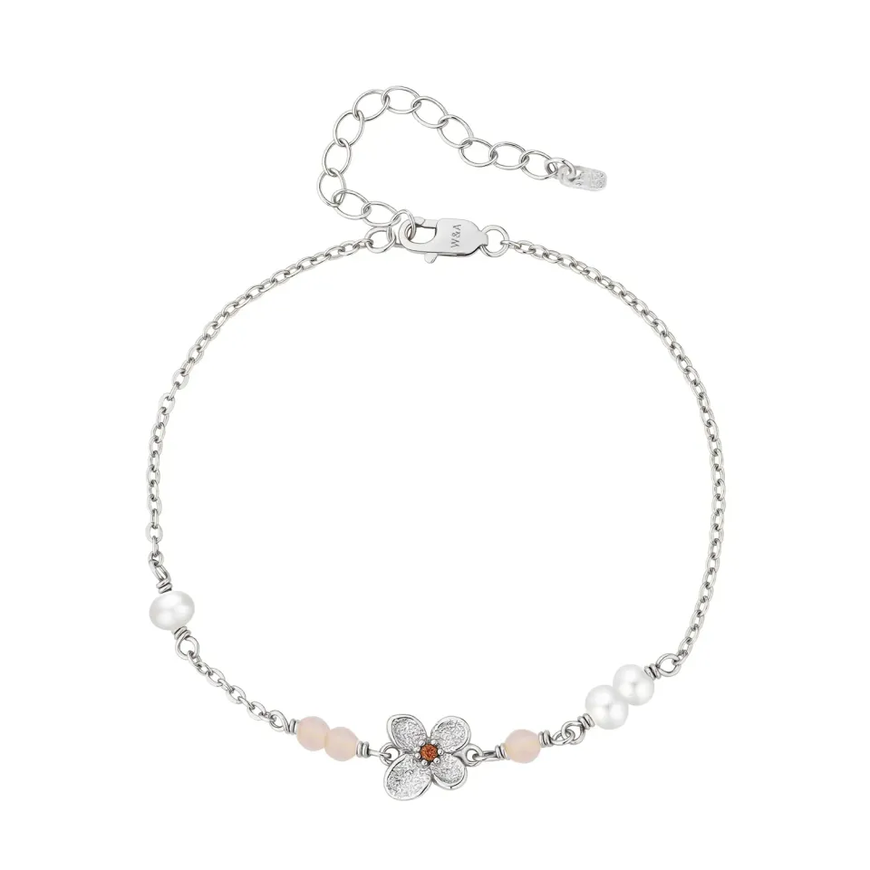 Wioga Camille armbånd forsølvet 15,5+4 cm