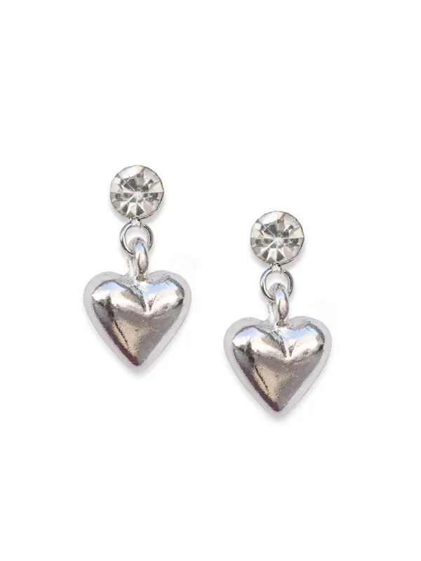 pfg Stockholm Silver Heart øredobber hjertesølv