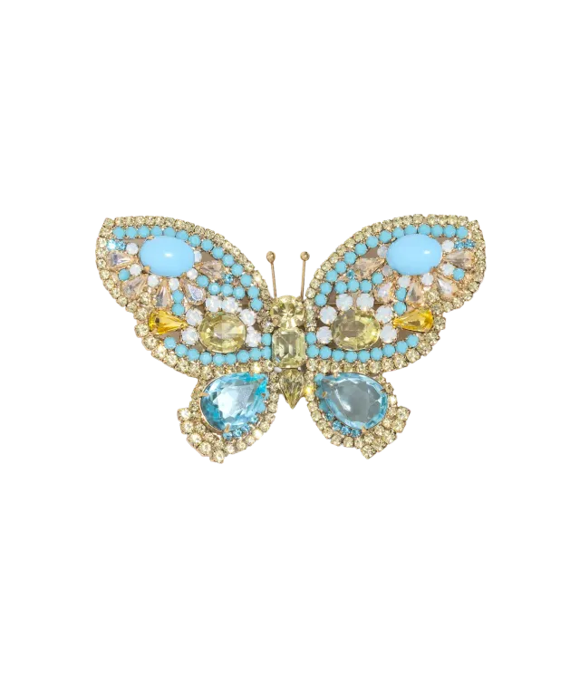 Loren Hope X-Large Butterfly brosje Turkis Jonquil Opal