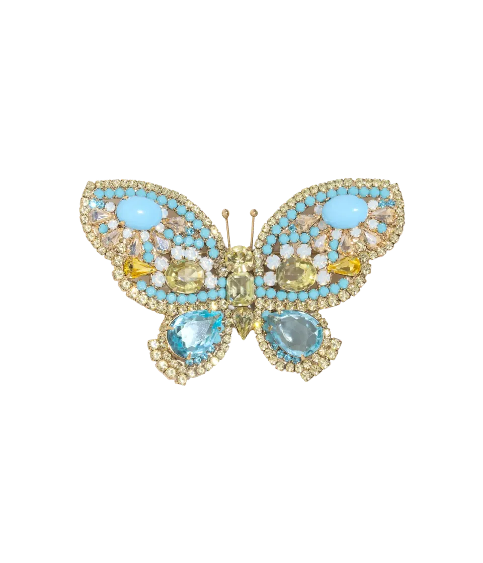 Loren Hope X-Large Butterfly brosje Turkis Jonquil Opal