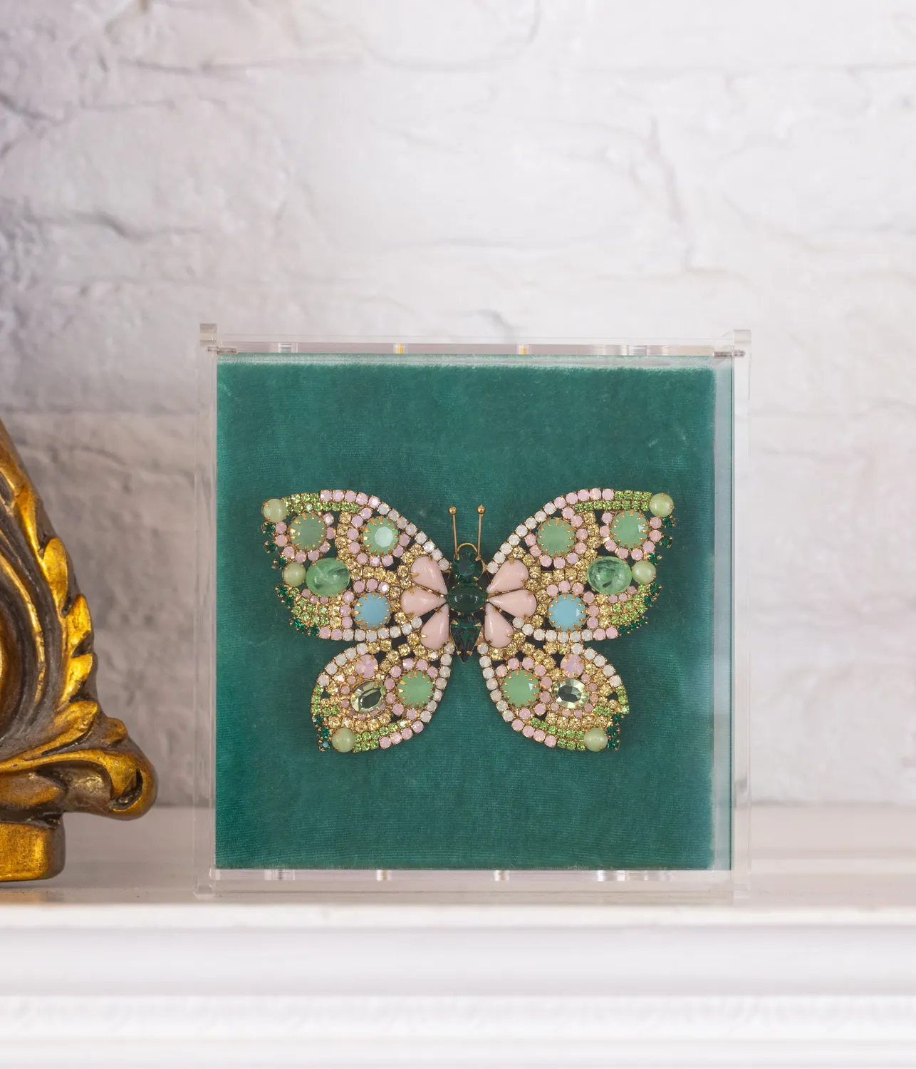 Loren Hope Butterfly Series brosje X-Large emerald unika