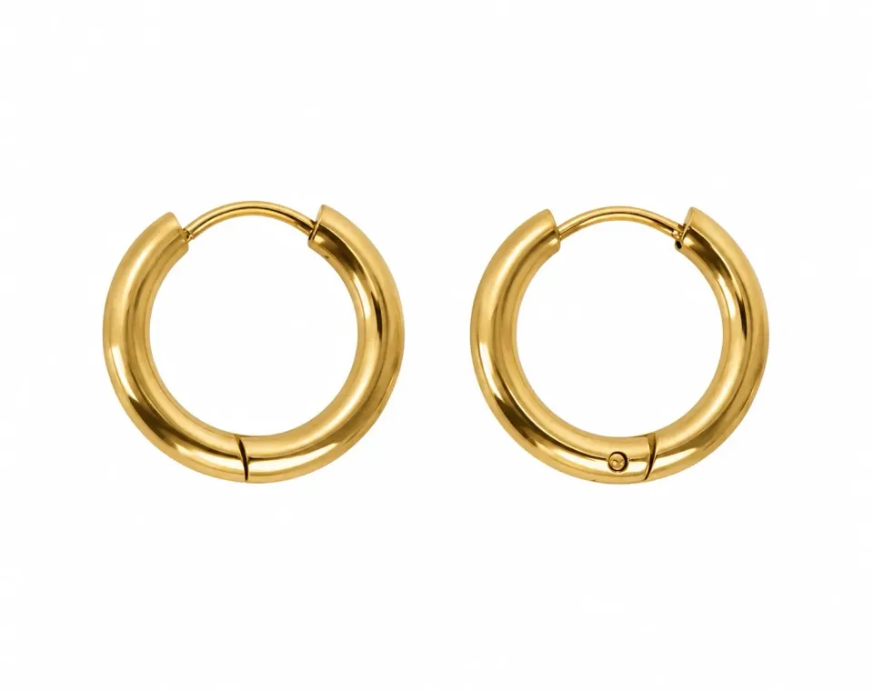 Wos Thick hoops creoler gull 17 mm