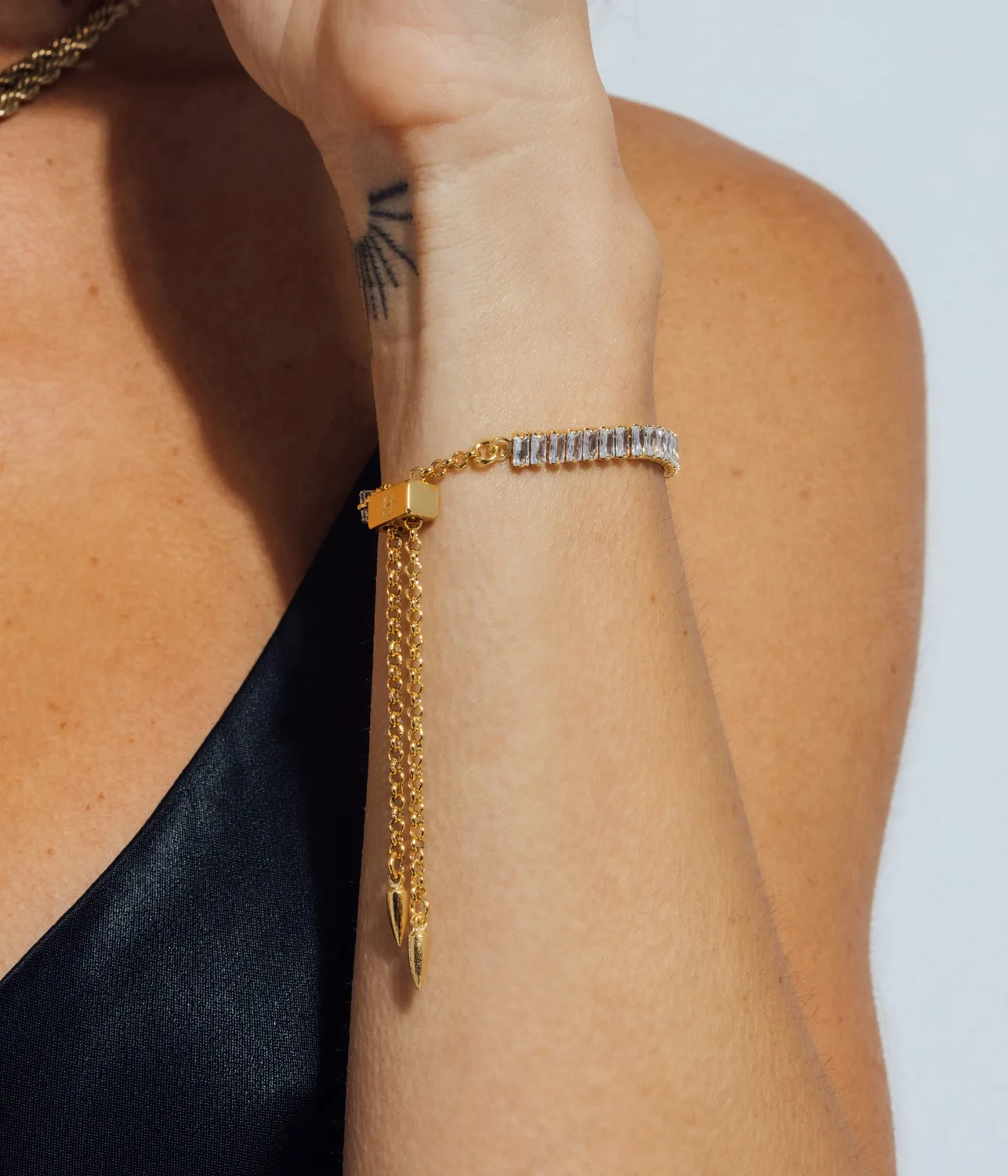 Loren Hope Selene Slider armbånd gull krystall
