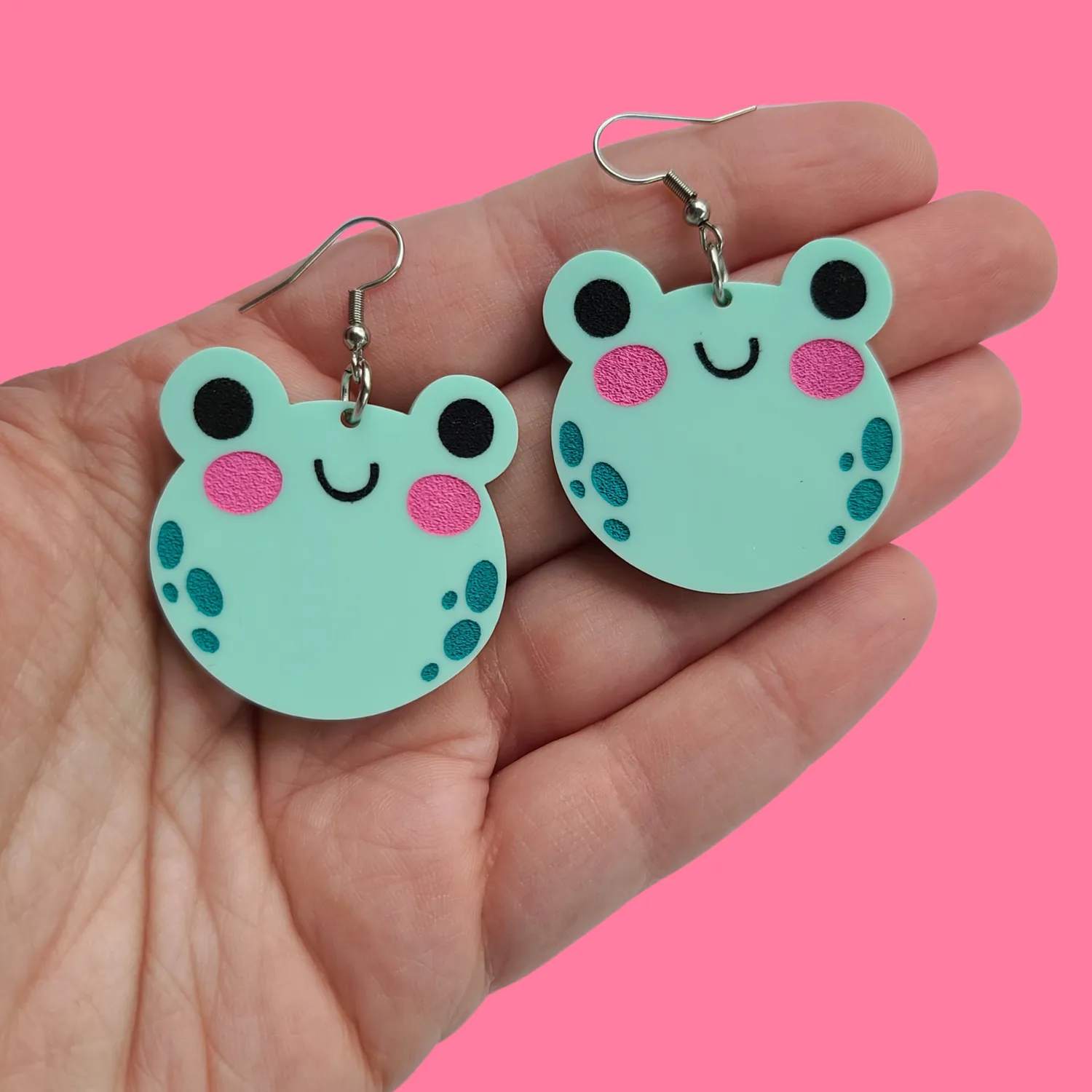 MiniKitty Cutie Frogs øredobb laserskåret lett