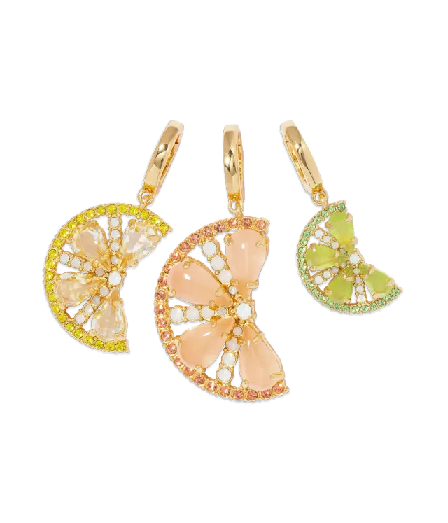 Loren Hope Citrus Slice Trio anhengssett multi 3-delt forgylt