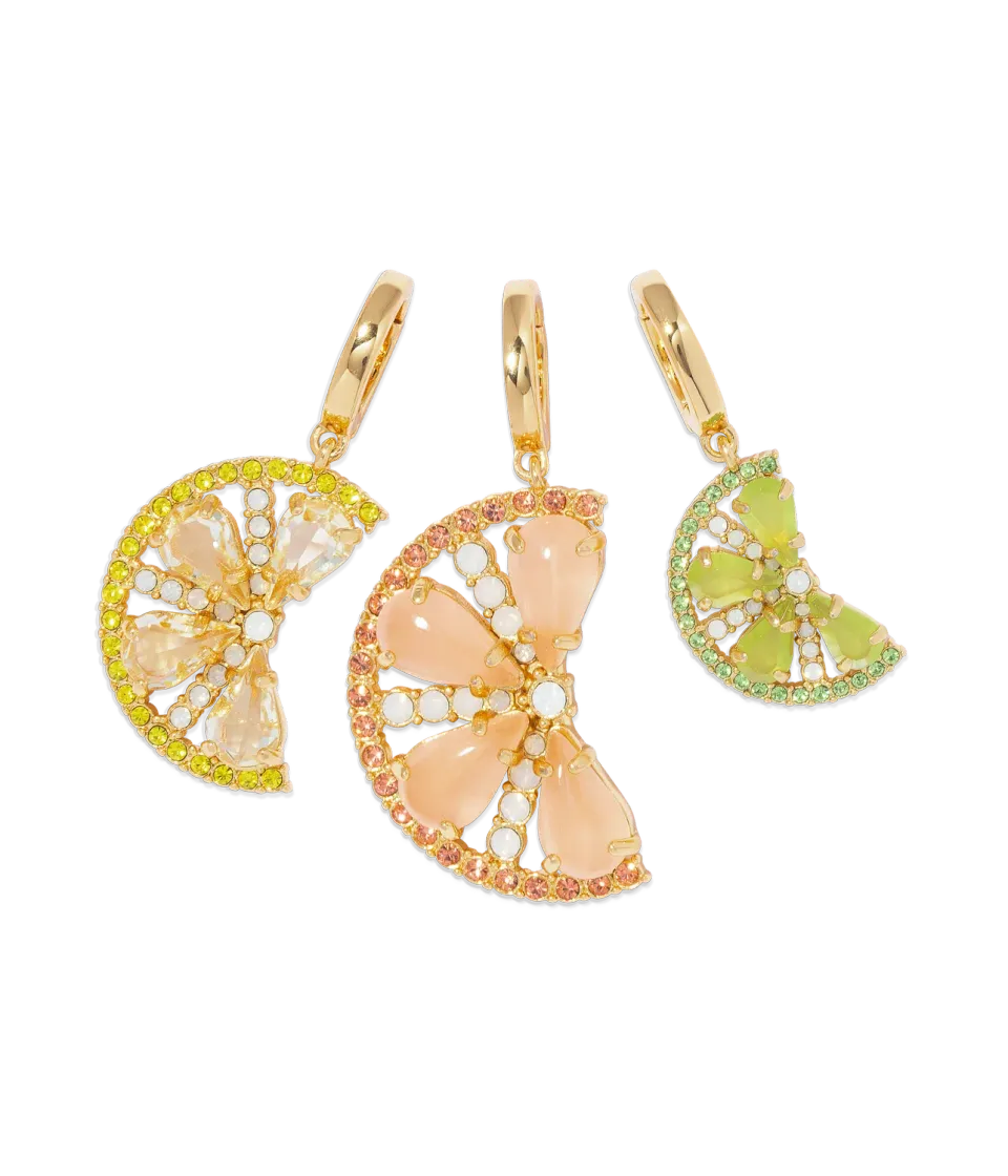 Loren Hope Citrus Slice Trio anhengssett multi 3-delt forgylt