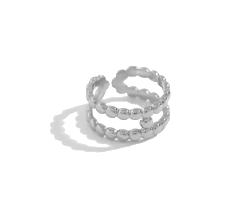 IOAKU Berry Twin ring gull one size justerbar