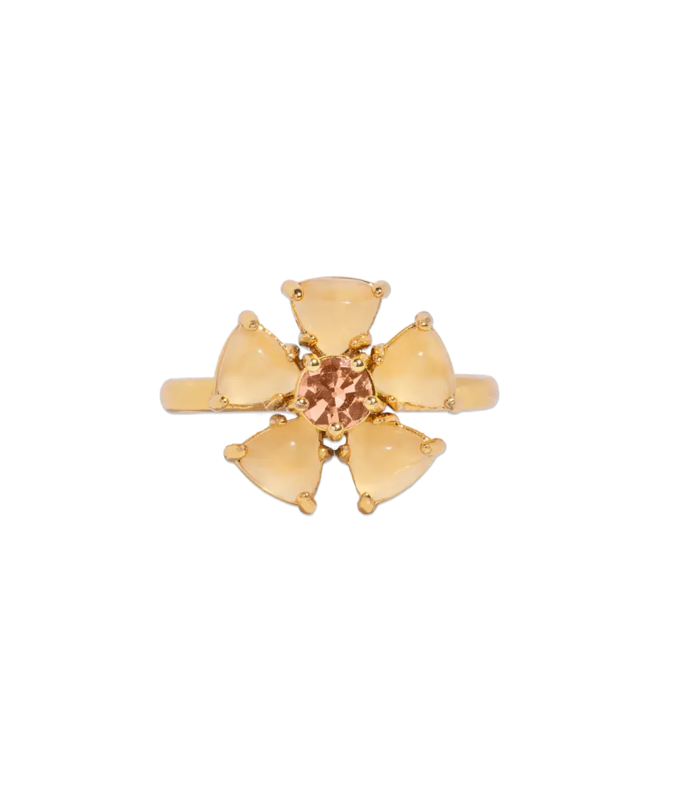 Loren Hope Emeline Flower ring gul str 6-8