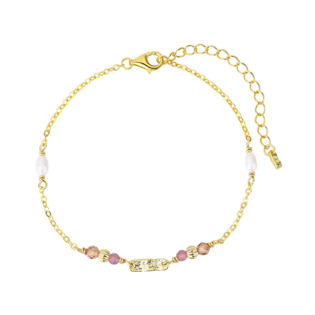 Wioga Camisha B-8428-GP armbånd forgylt perle citrin