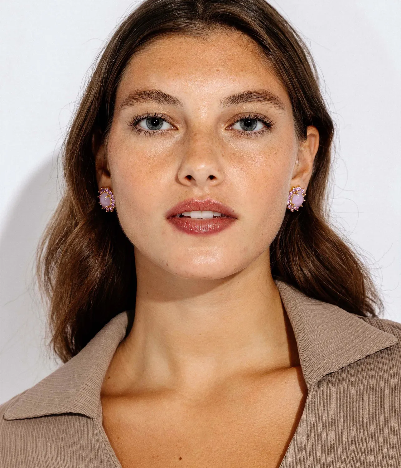 Loren Hope Georgie øredobber fiolett glass
