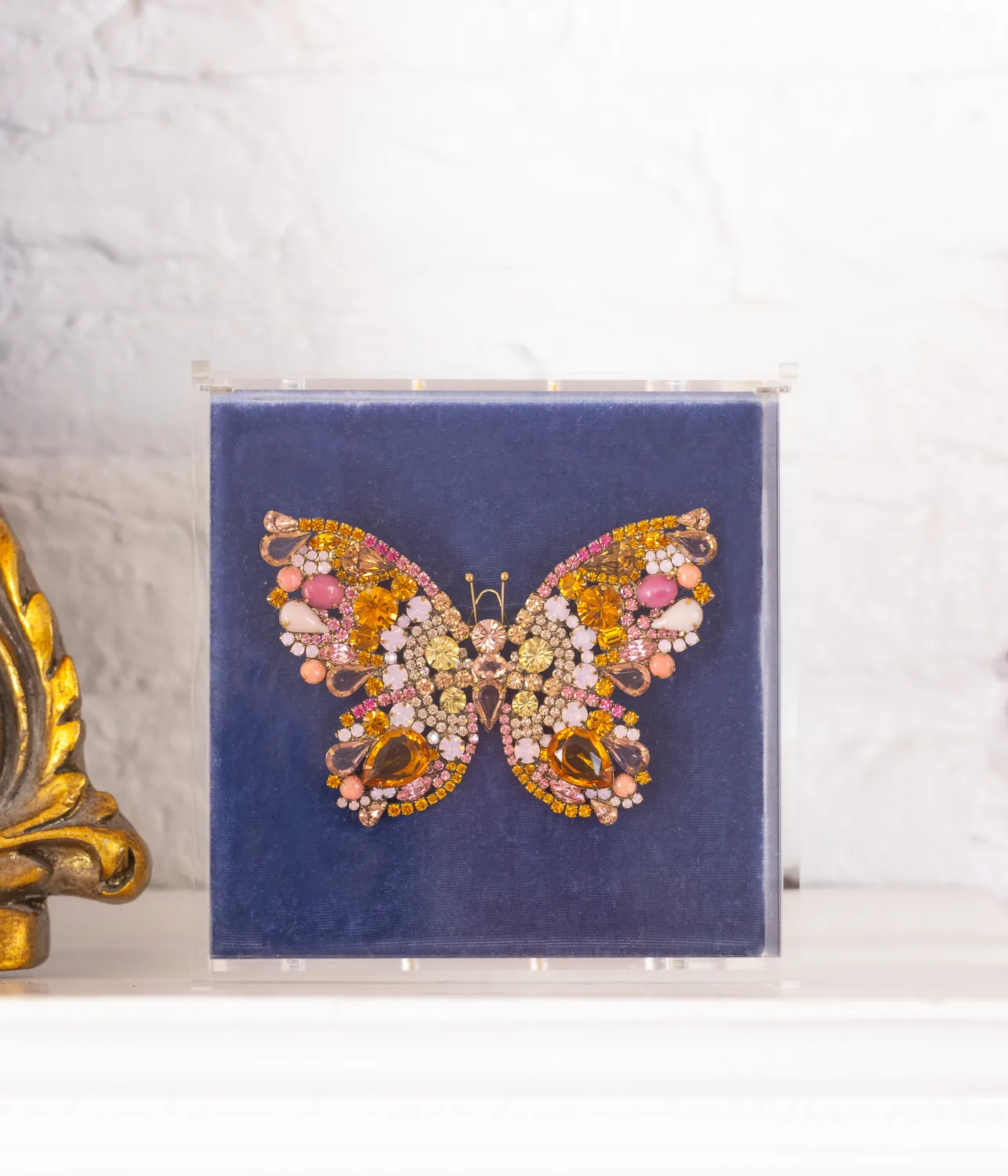 Loren Hope Butterfly brosje topas X-stor unik