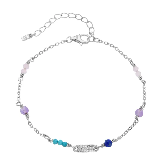 Wioga Johanna armbånd sølv 15,5-19 cm stein