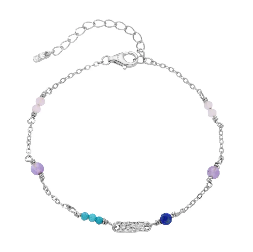 Wioga Johanna armbånd sølv 15,5-19 cm stein