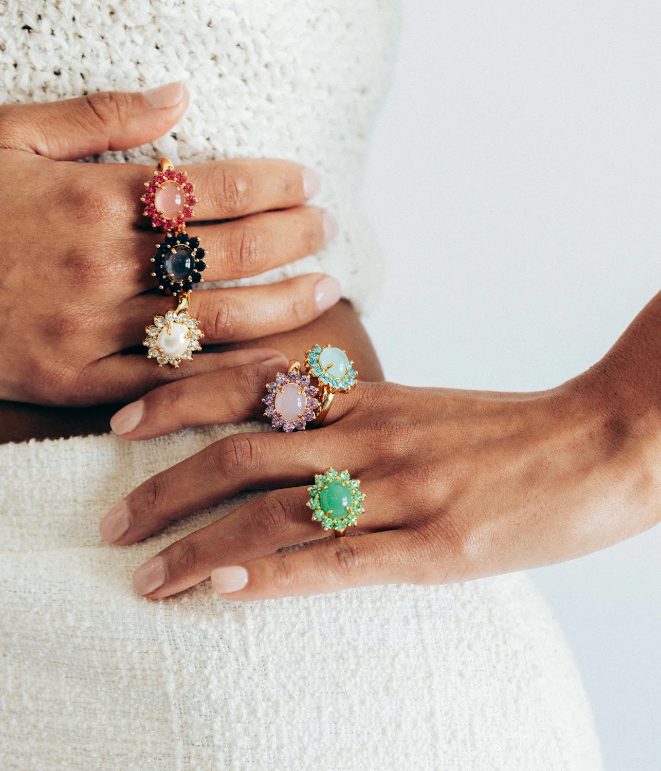 Loren Hope Georgie ring fiolett justerbar cocktailring
