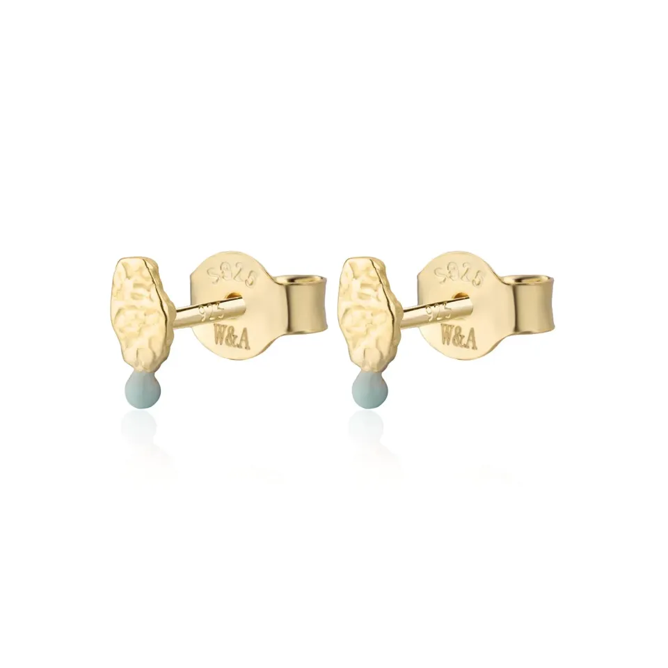 Wioga Simona E-8602 studs forgylt pistasj 0,5 cm
