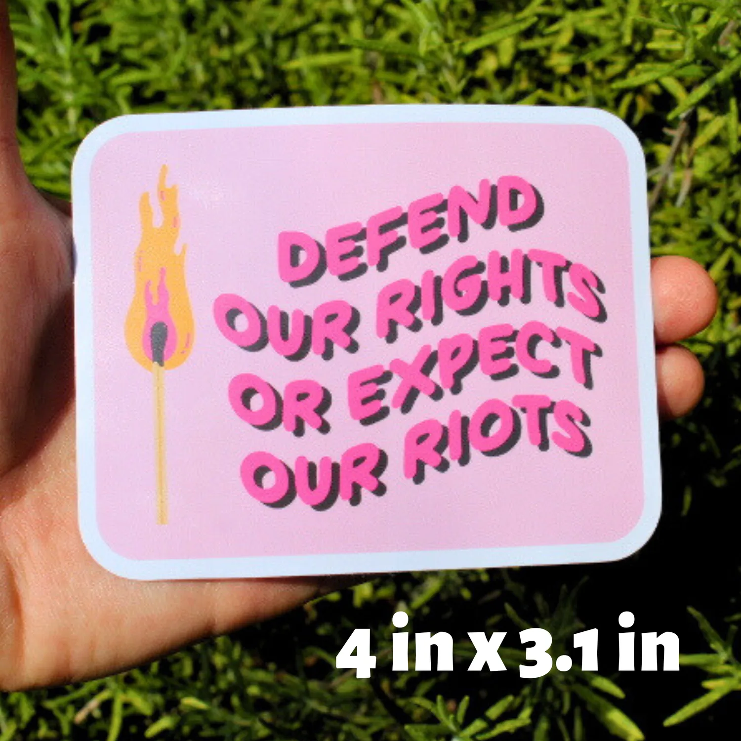 MiniKitty Defend Our Rights klistremerke vinyl 10 cm
