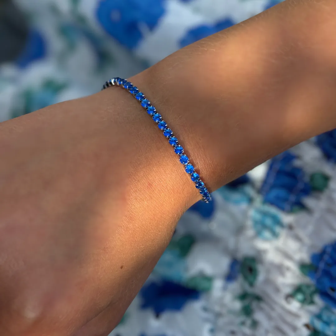 IOAKU Tennis Crystal armbånd 3 mm hvit gull