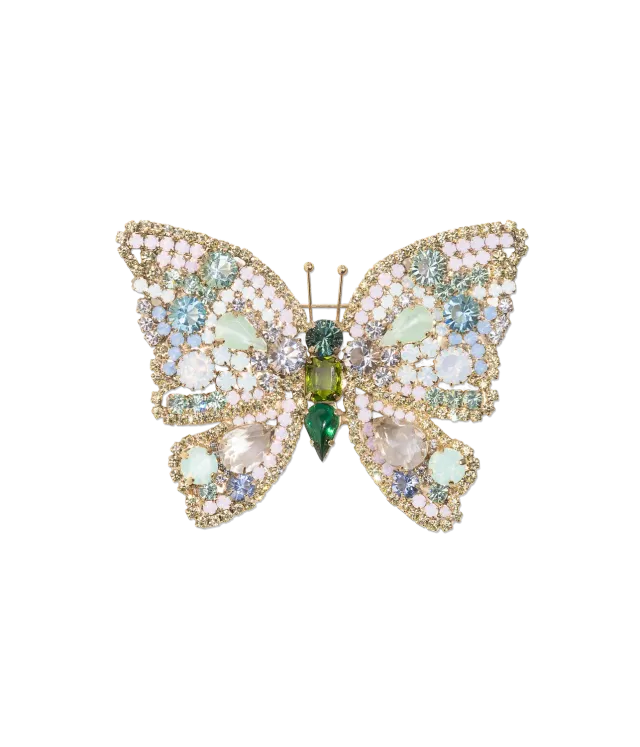 Loren Hope Butterfly Large Brosje Chrysolite Opal unik