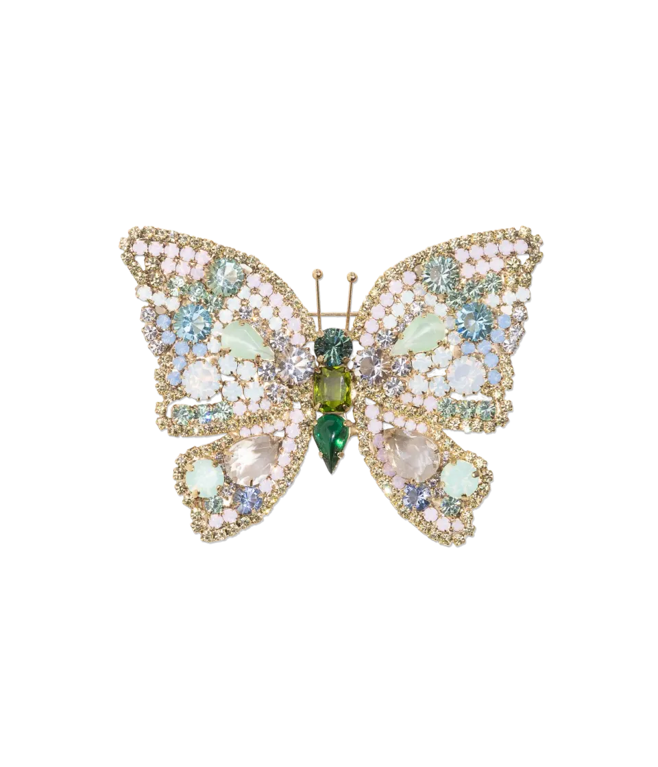 Loren Hope Butterfly Large Brosje Chrysolite Opal unik
