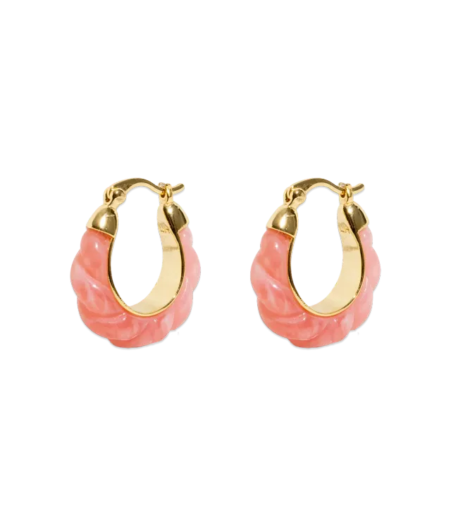 Loren Hope Alani hoops øredobber rosa 2,2 cm