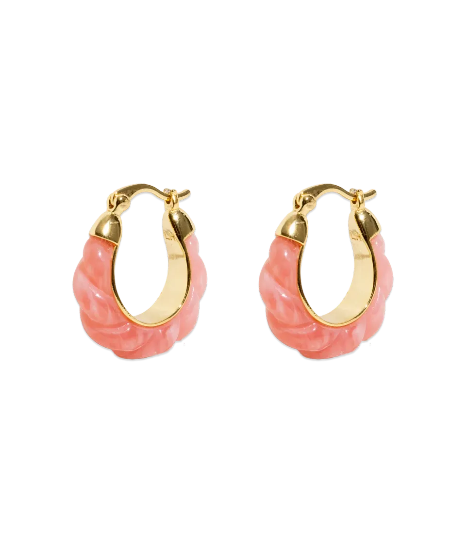 Loren Hope Alani hoops øredobber rosa 2,2 cm