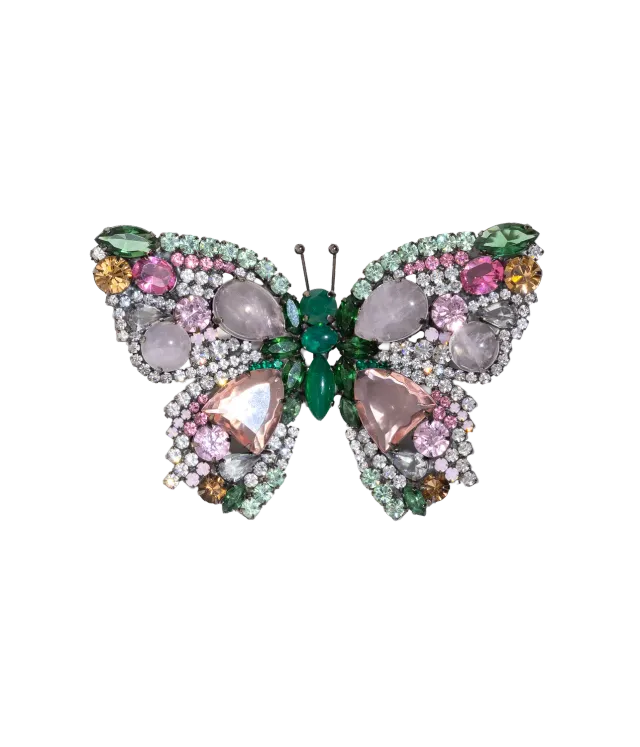 Loren Hope Butterfly brosje Rose Quartz Erinite unik